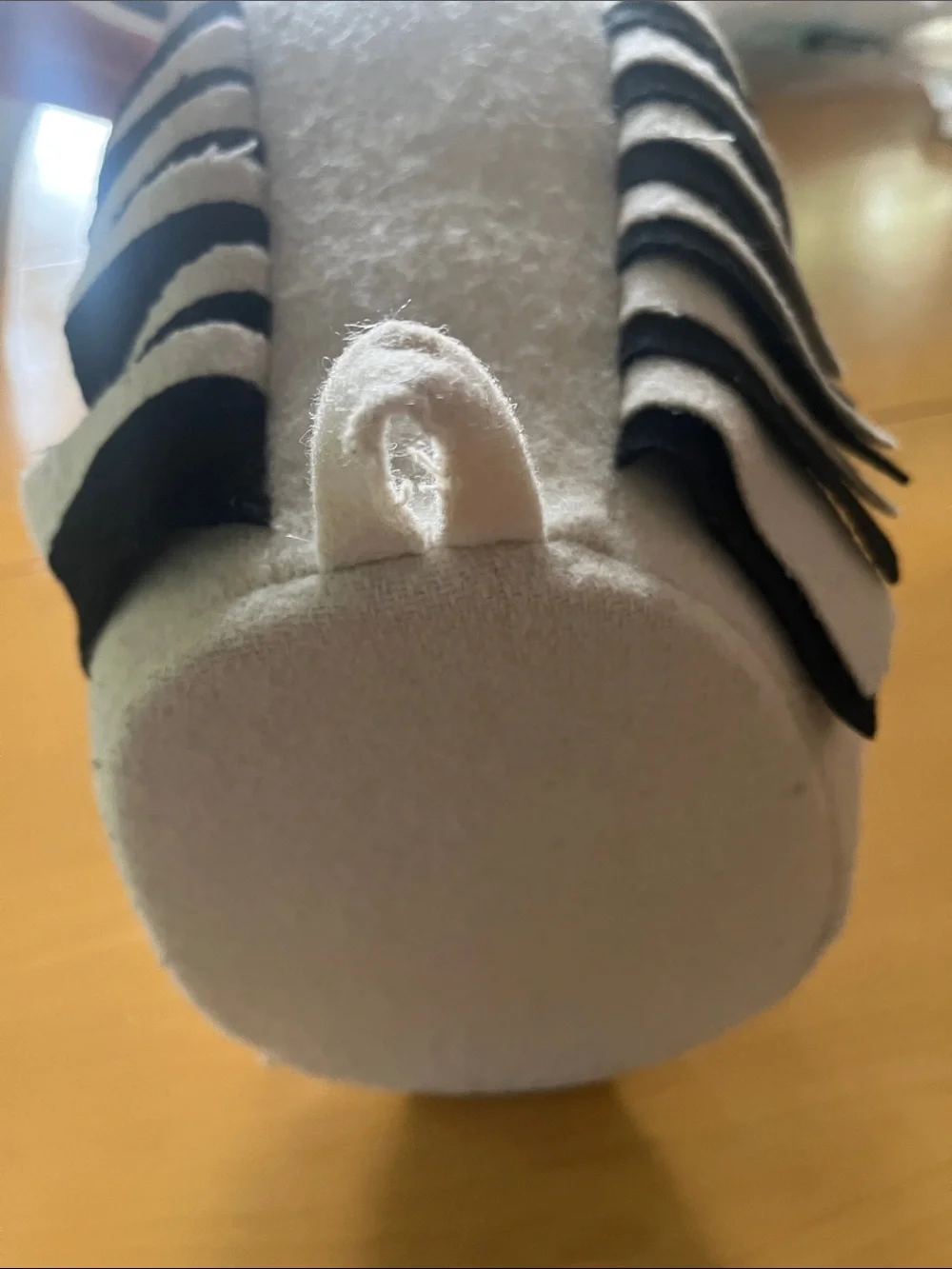 White and Black Zebra Plush Wall Accent